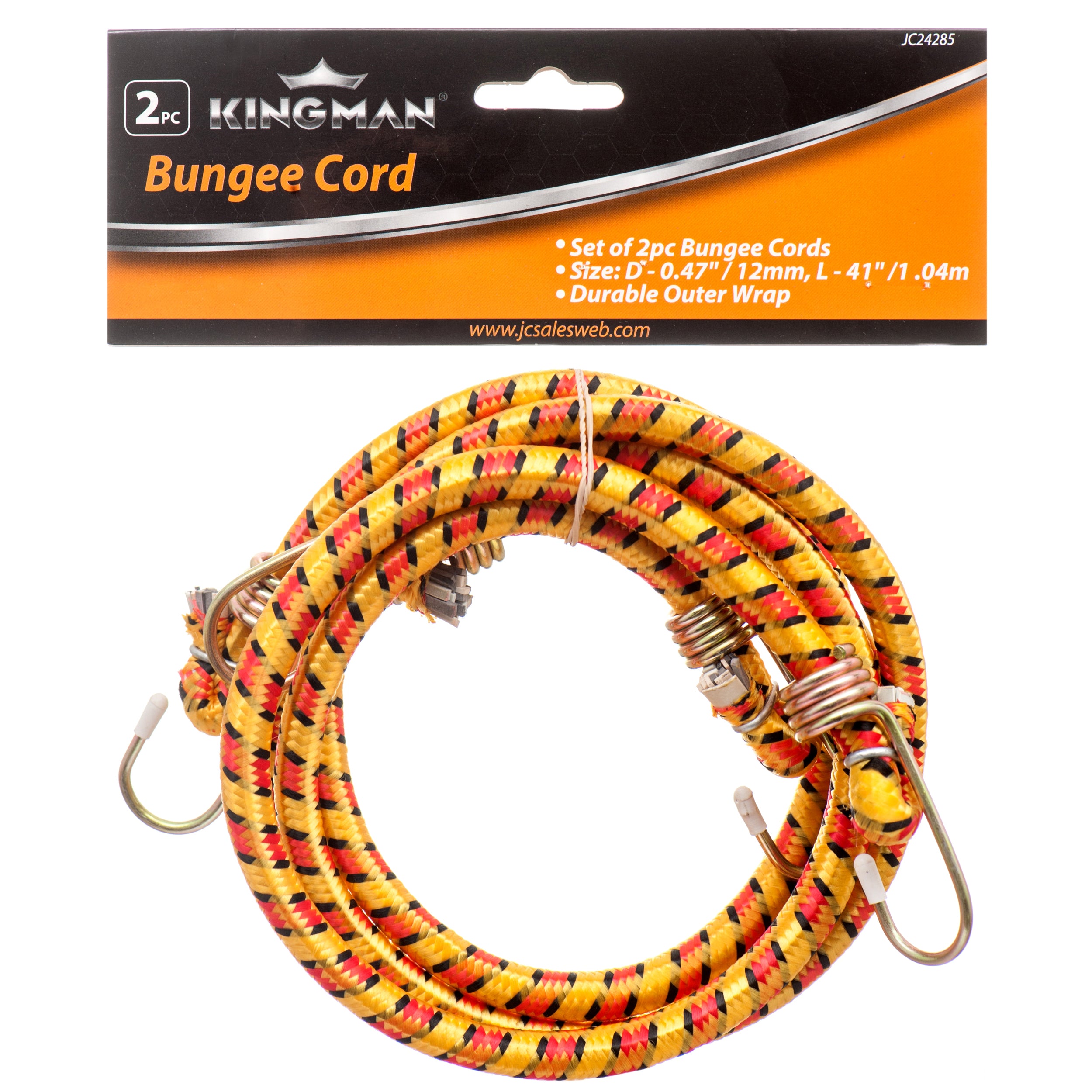 Kingman Bungee Cord 2Pcs Durable (Pack Of 1)