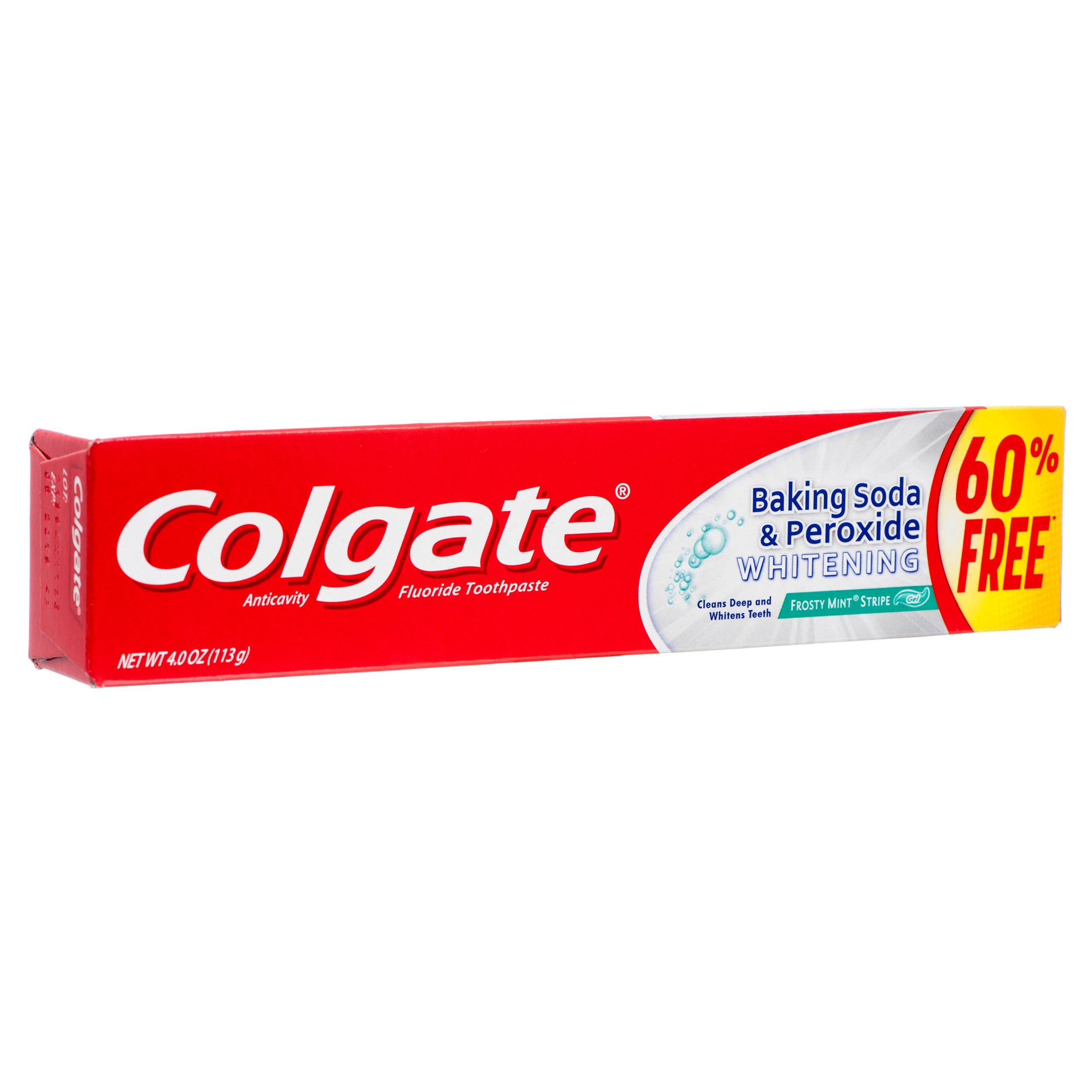Colgate Baking Soda & Peroxide whitening toothpaste 2.5oz box with 60% free bonus (2 pack)