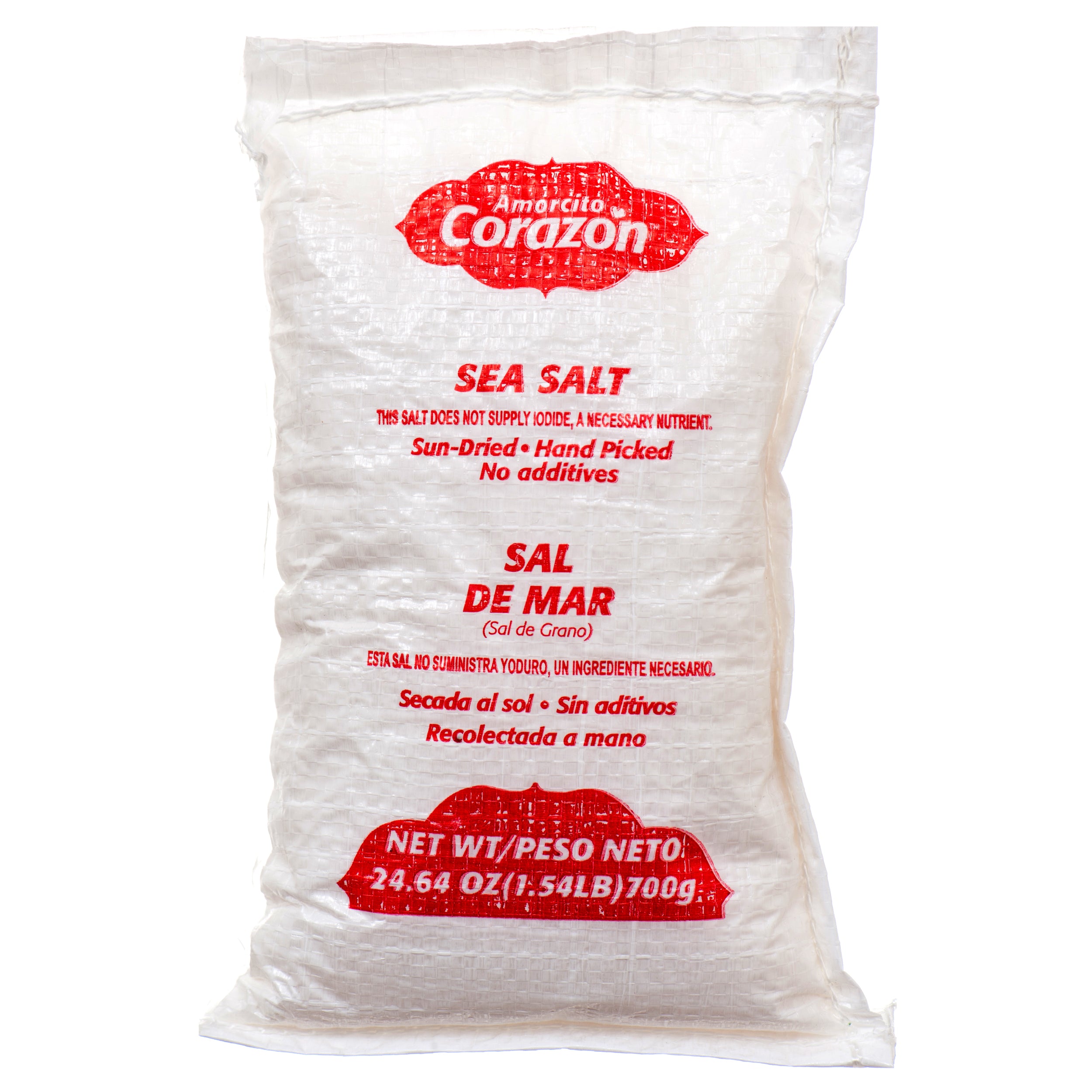 Amorcito Corazon Sea Salt, 26.4 oz (12 Pack)