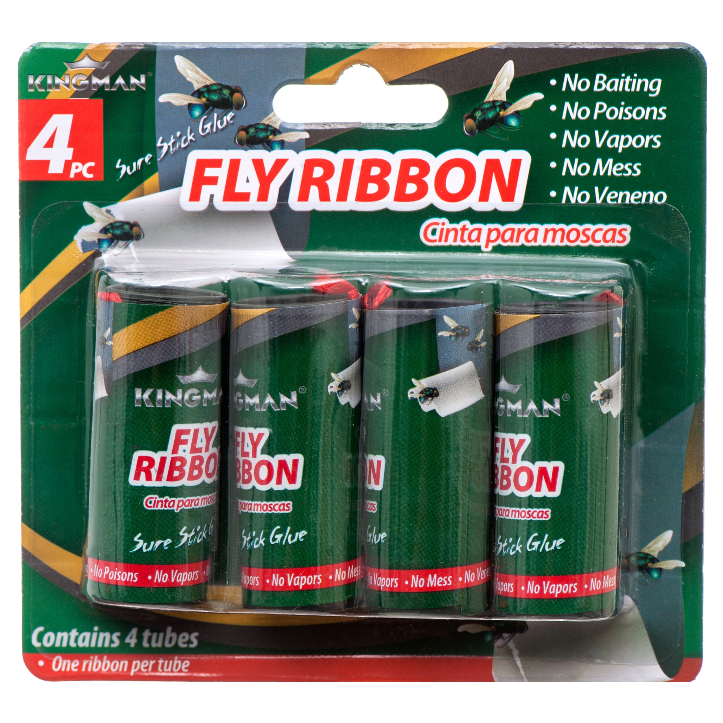 Kingman Fly Ribbon 4Pk W/Blister (Pack Of 1)