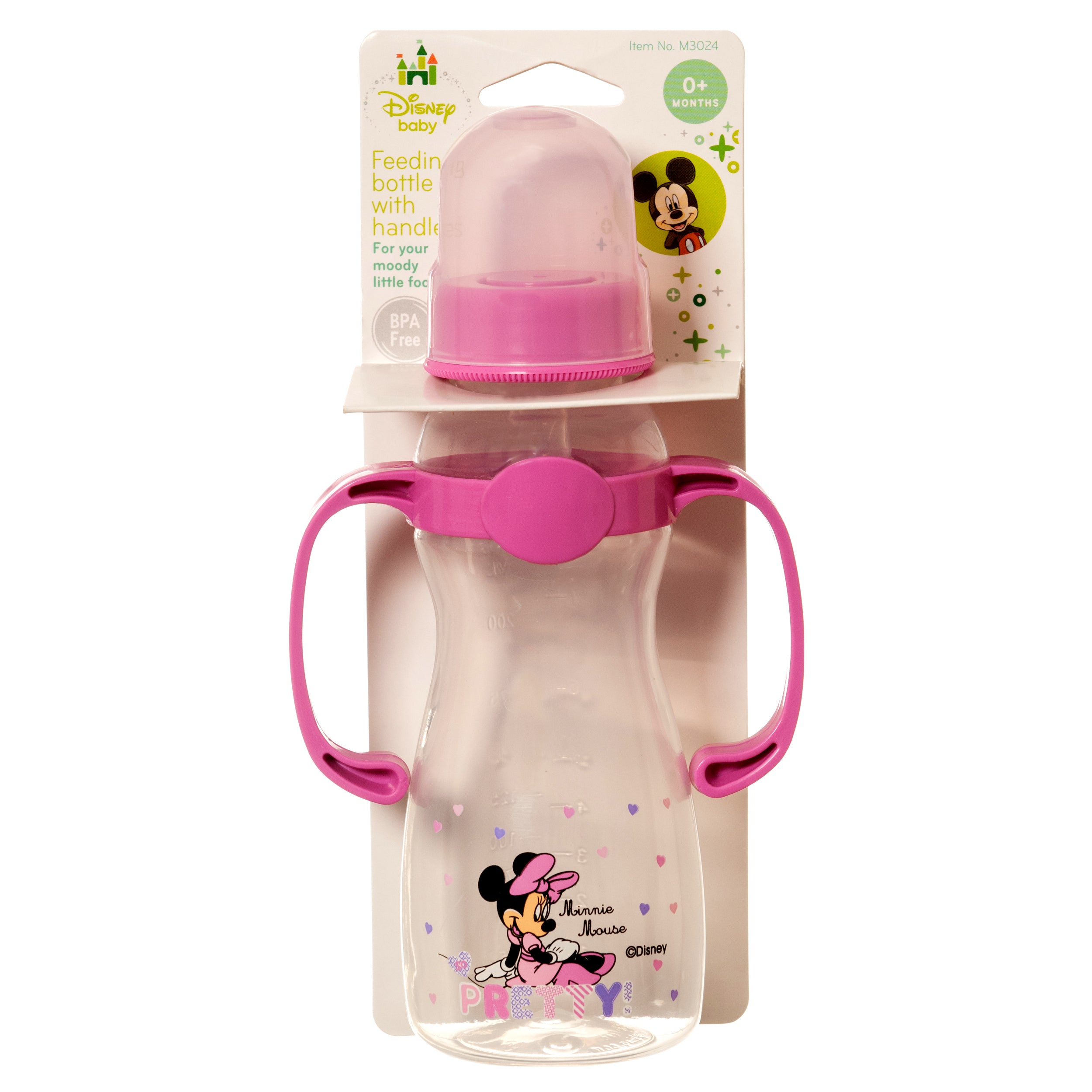Baby Bottle 8oz with Handle Mickey (Pack Of 1)