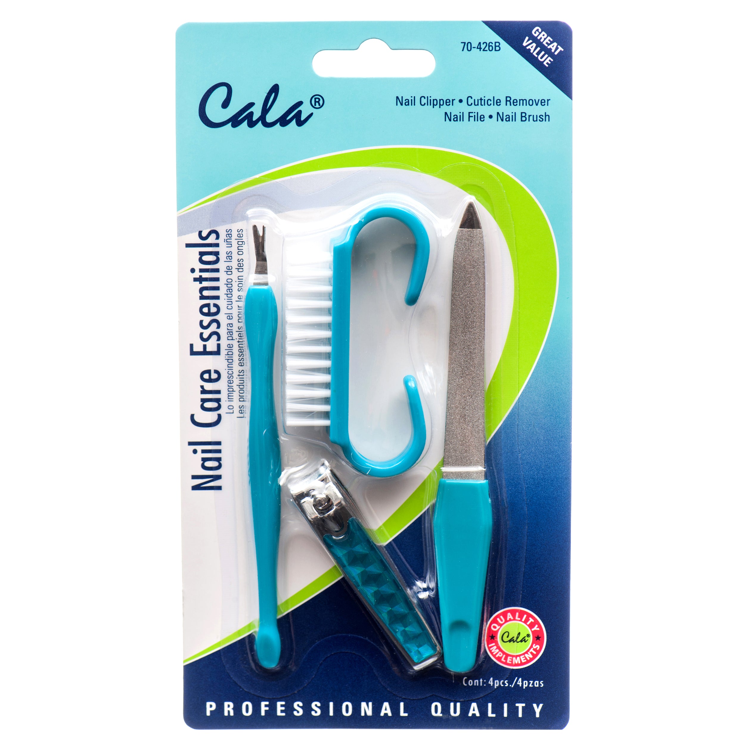 Nail Care Set 4Pc Cala #70-426B (12 Pack)