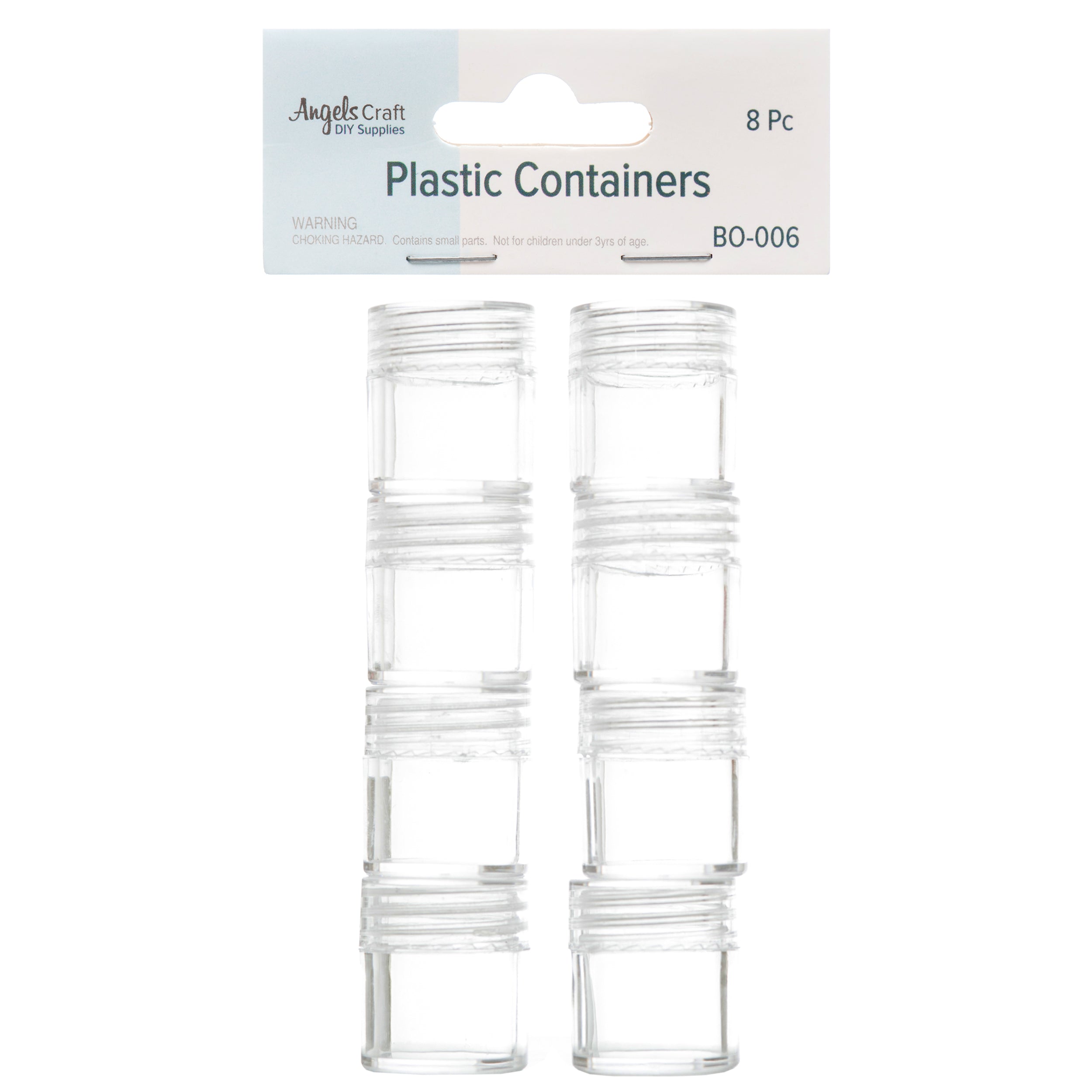 Craft Organizer 8Ct Clear Plastic Bottle #Dcs-2649 (12 Pack)