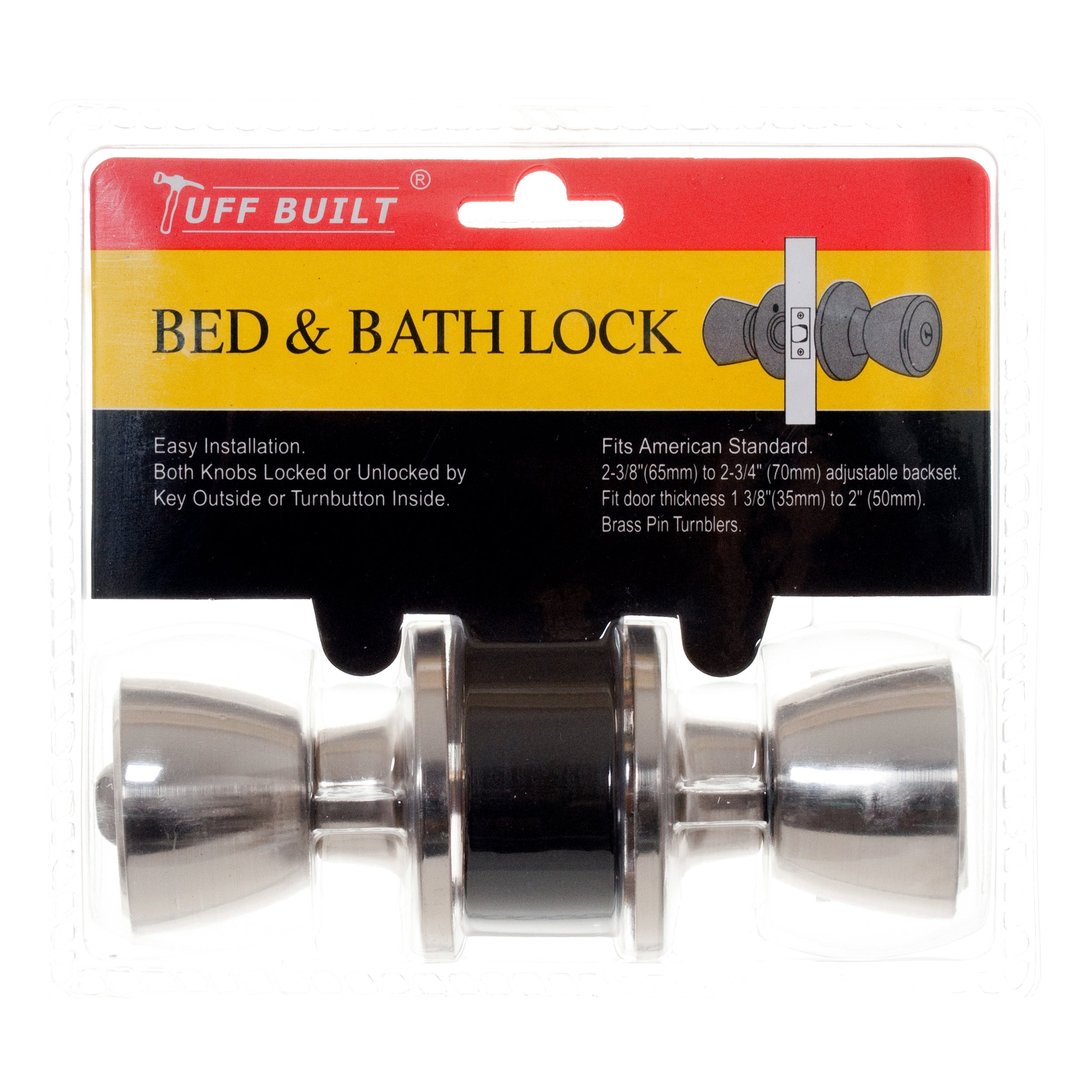 Lock Entry Knob "Indoor" Use - No Key (6 Pack)