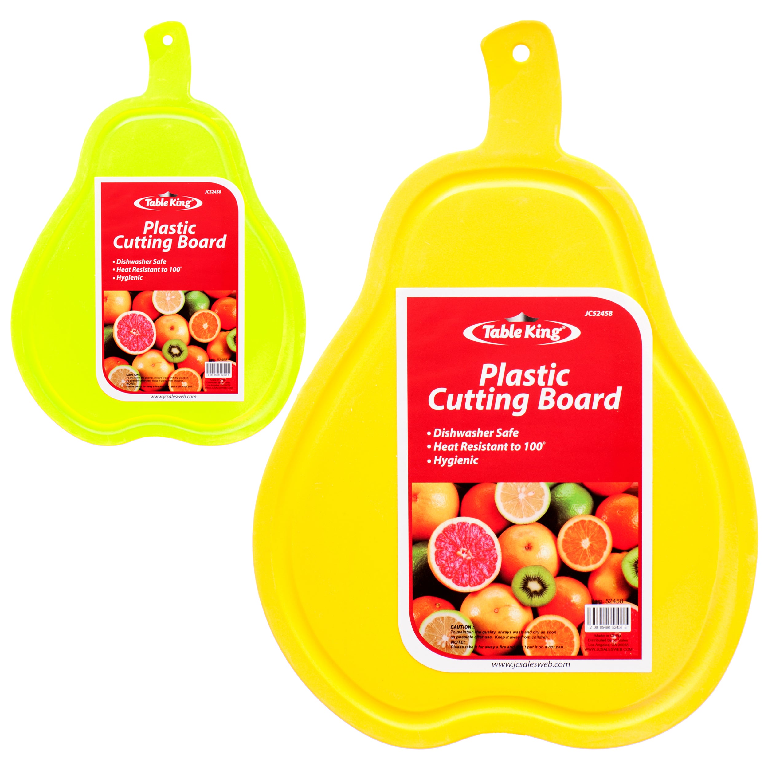 Pear-Shaped Plastic Cutting Board (24 Pack)