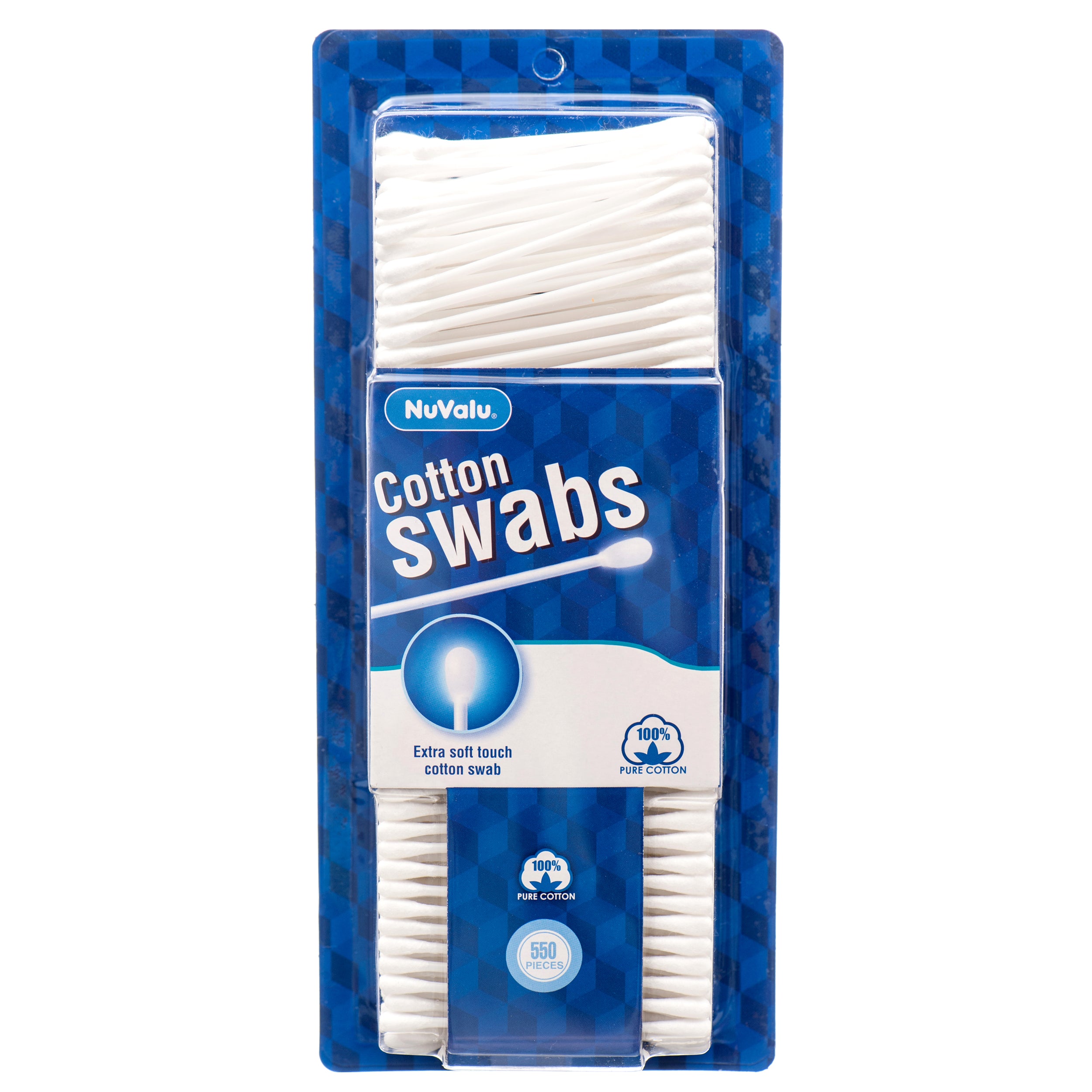 Nuvalu Cotton Swabs 550 Ct W/Blister Pack (Pack Of 1)