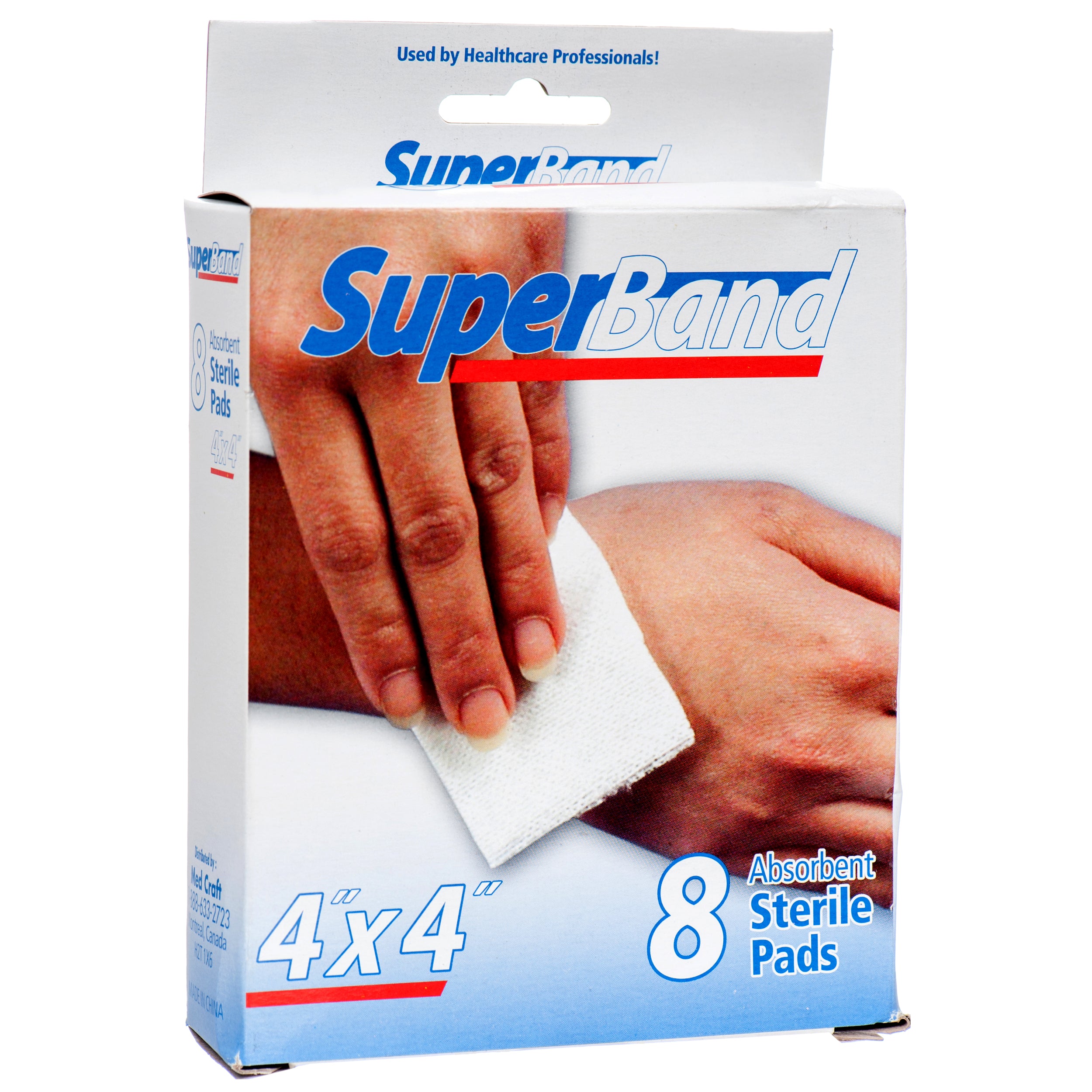 Sterile Pads 8Ct 4X4 Superband (36 Pack)