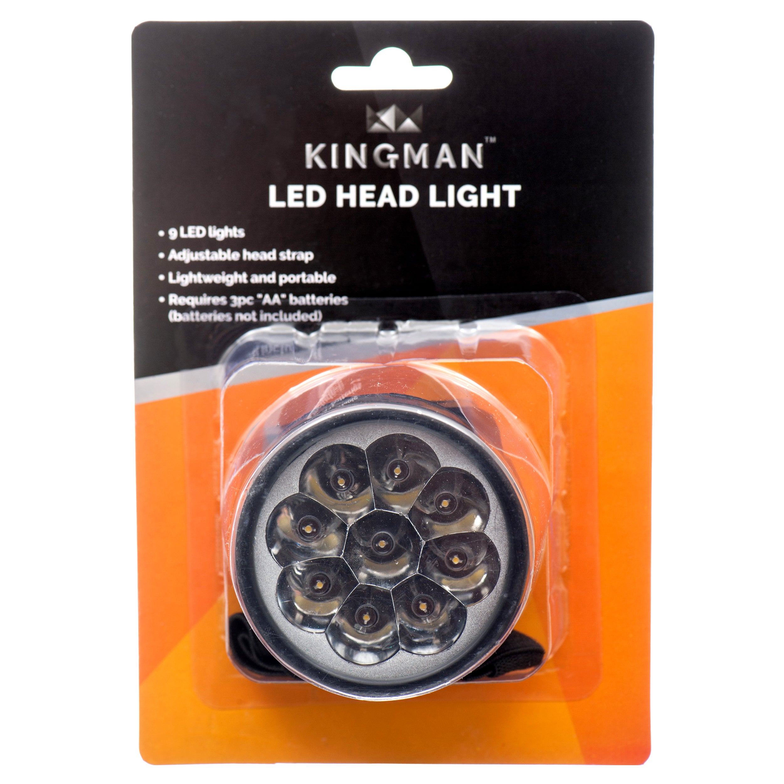 Kingman Led Headlamp Flashlight W/ Adjustable Headband (Pack Of 1)