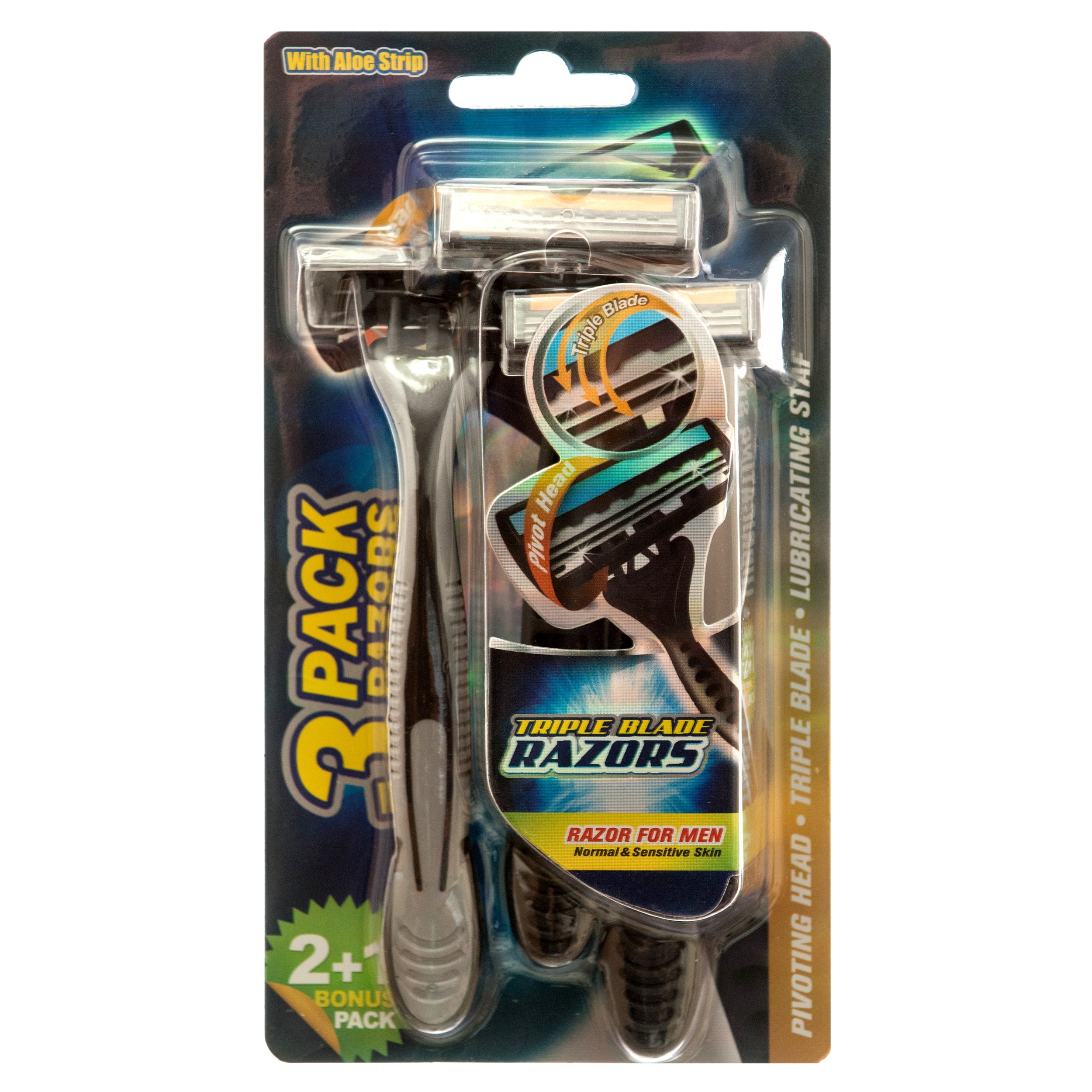 Razor Triple Blade 3Pc For Man W/Lubricating Strip (Pack Of 1)