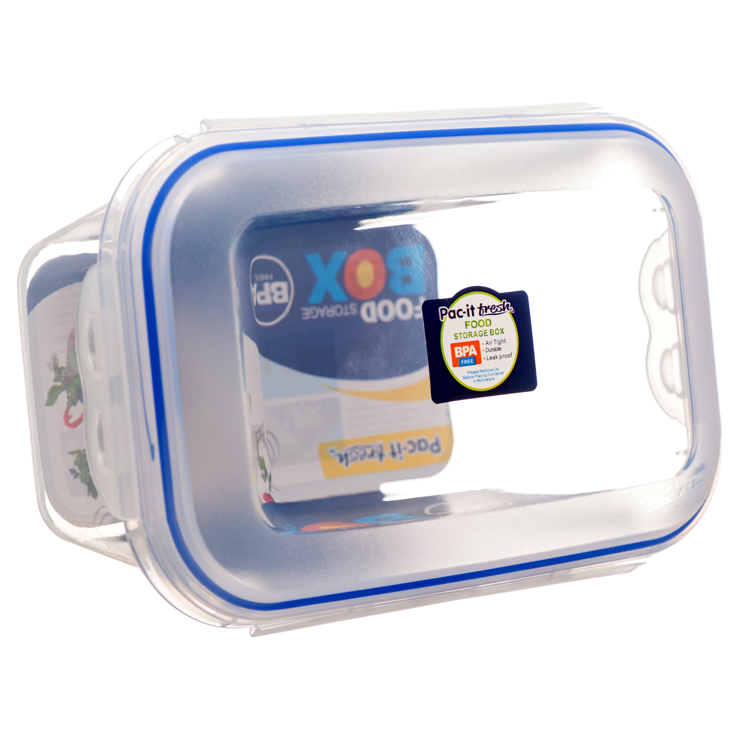 Plastic Container Rect 2 L Airtight Clear #71067 (48 Pack)