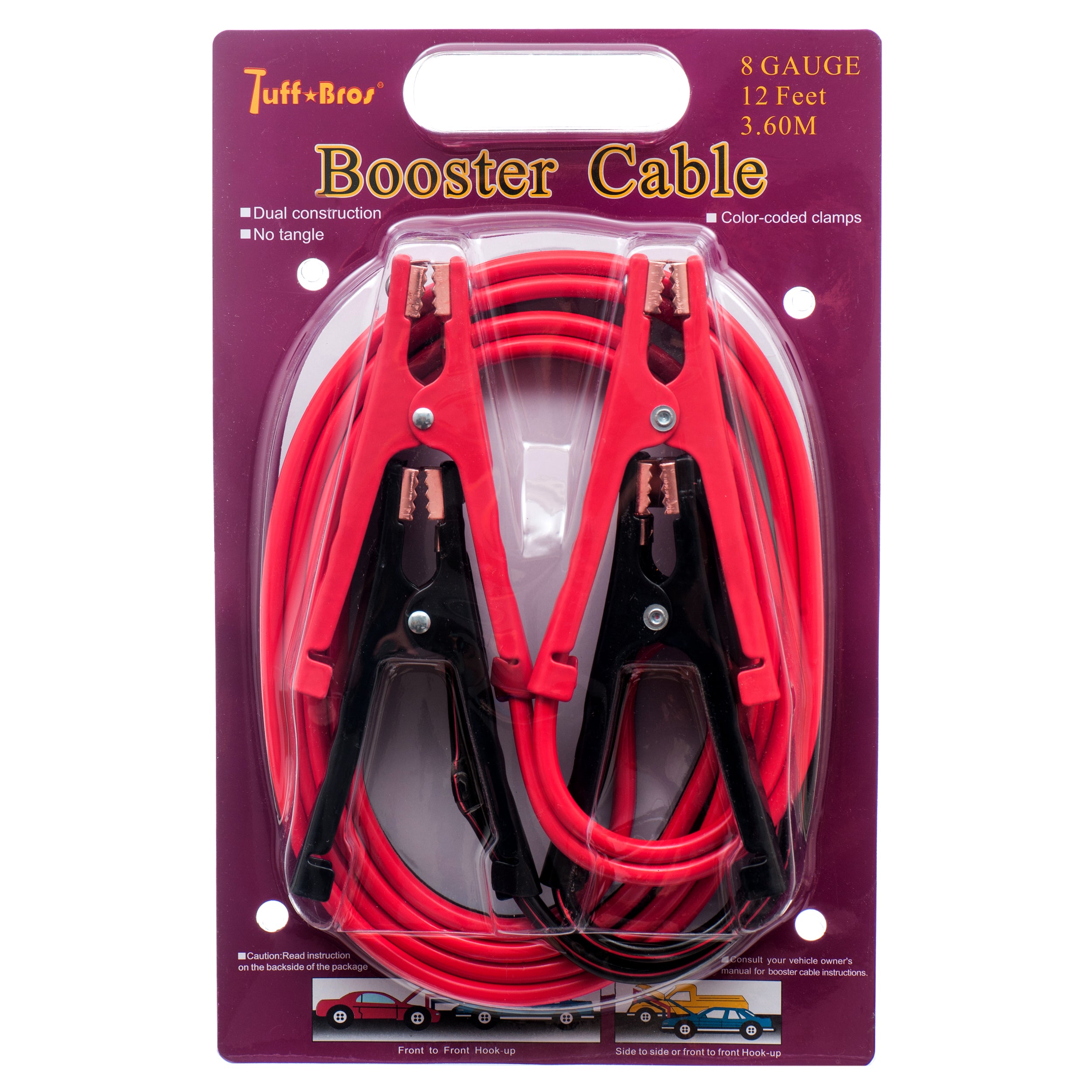 Booster Cable 12Ft 8 Gauzge 400Amp (Pack Of 1)