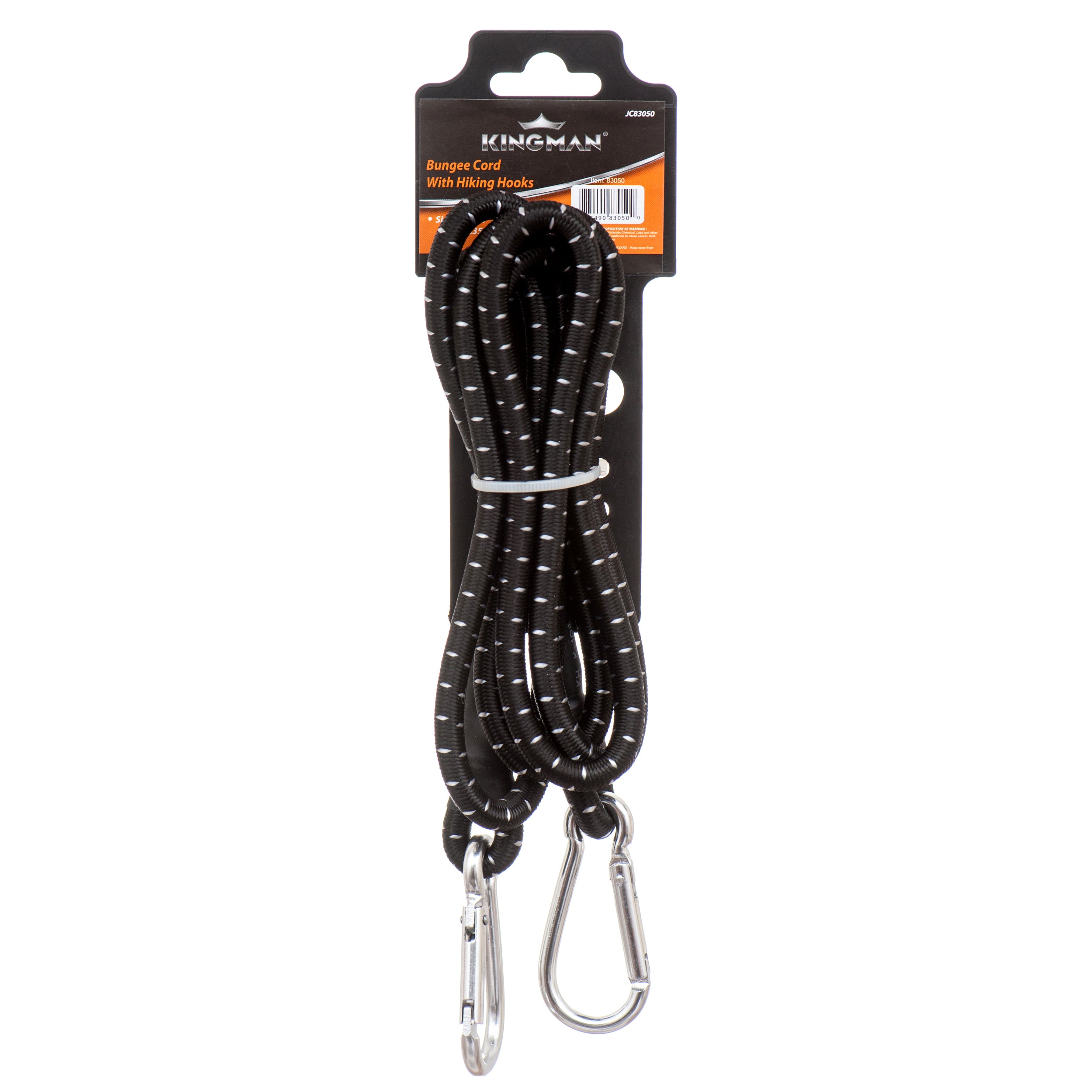 Kingman Bungee Cord W/Hiking Hooks 9Mm*180Cm (Pack Of 1)