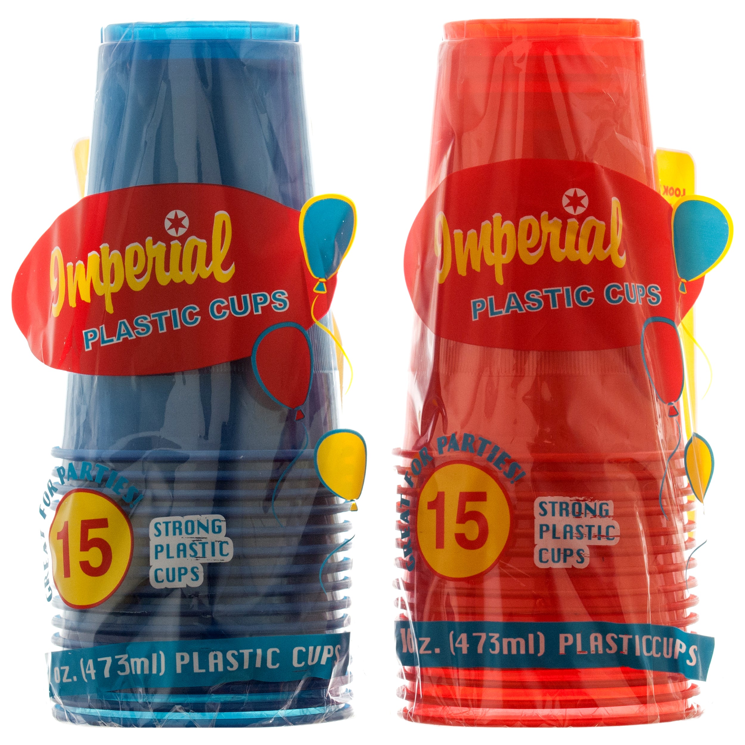 Plastic Cup 16 Oz 15 Ct Assorted Colors (Pack Of 1)