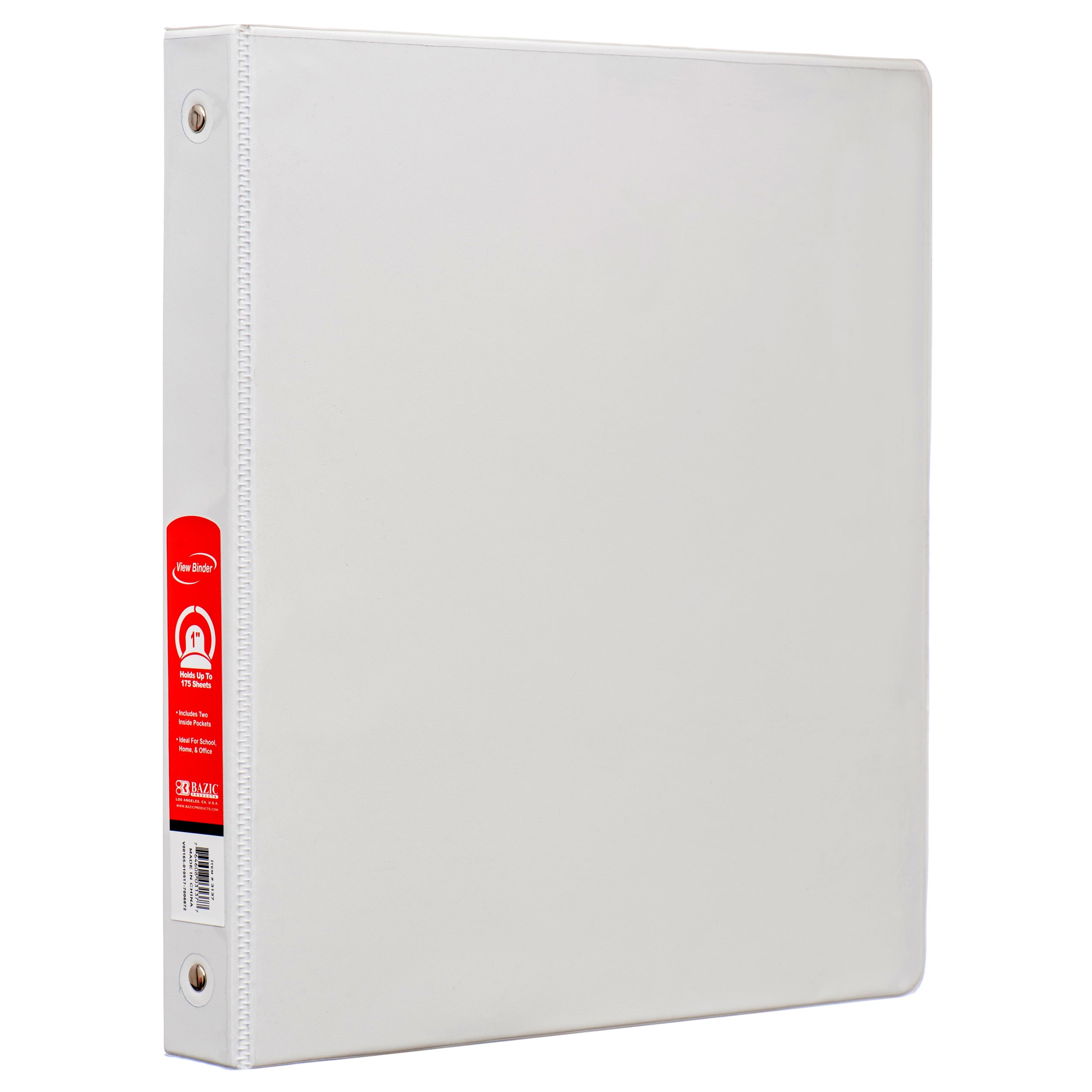 White Binder w/ View, 1" (12 Pack)