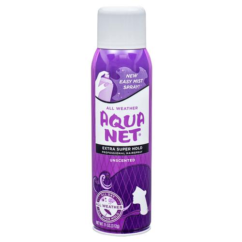 Aqua Net Extra Super Hold Unscented Hair Spray 11oz – strong hold all‑weather styling spray