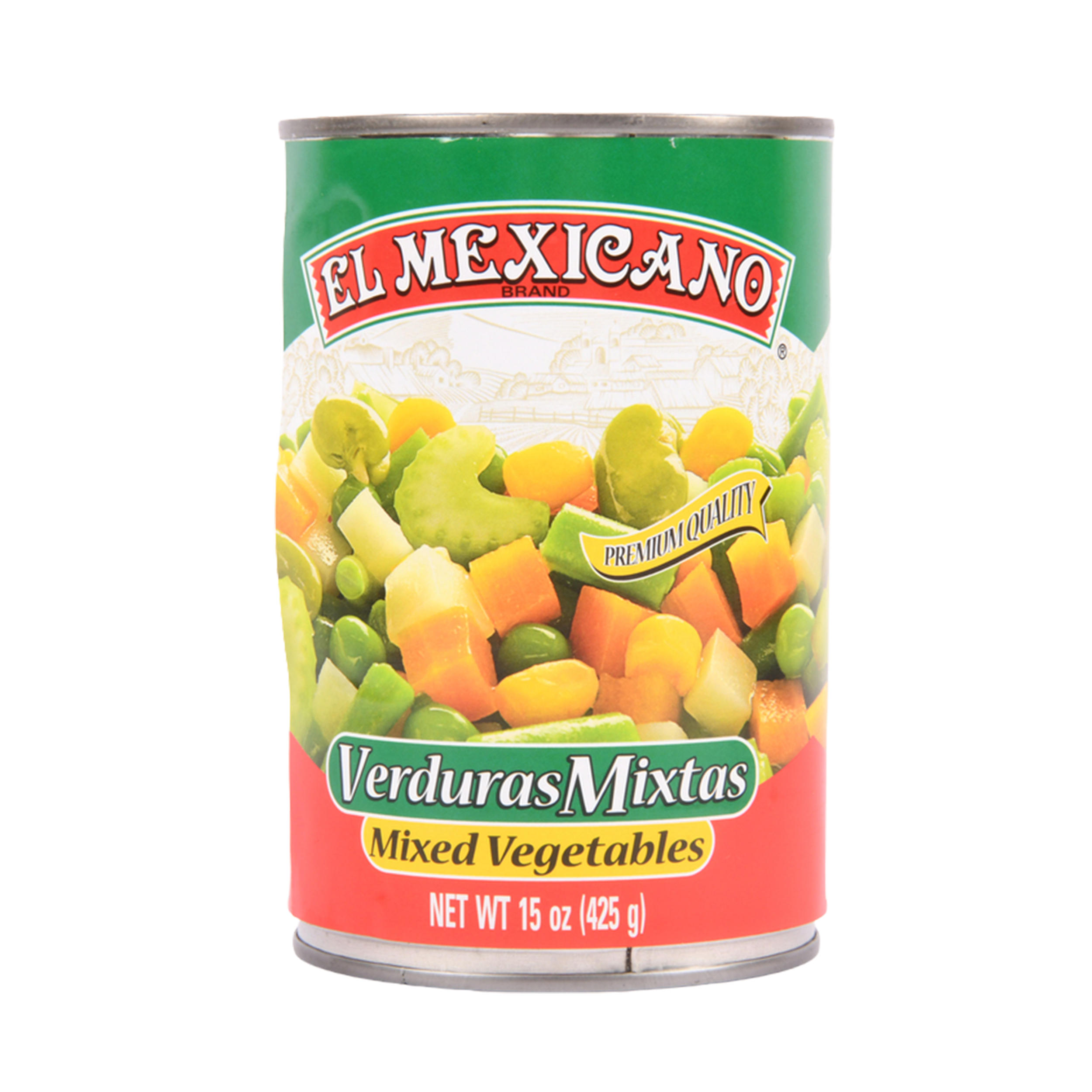 El Mexicano Mixed Vegetables 15oz can. Verduras Mixtas in brine for cooking and recipes