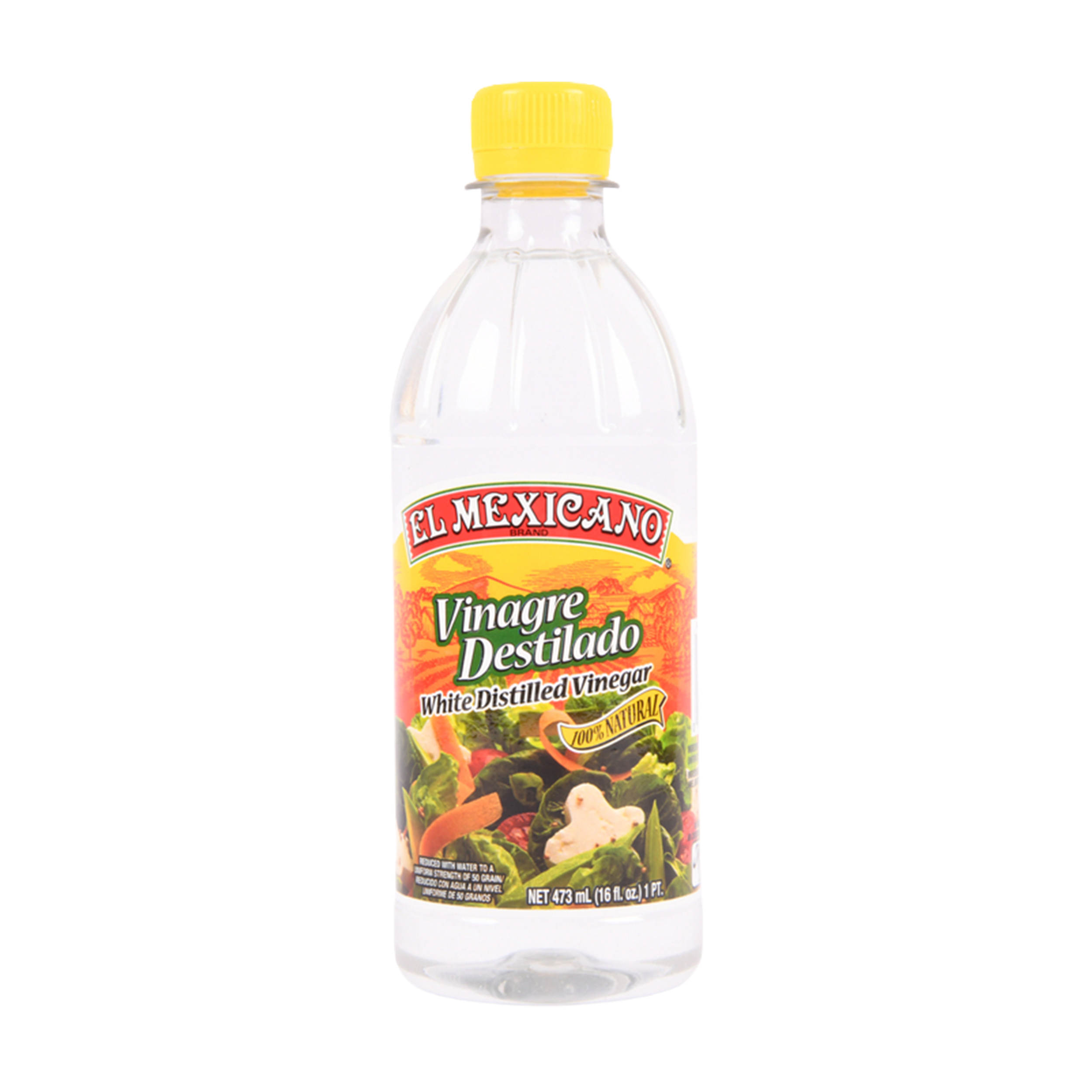 El Mexicano White Distilled Vinegar 16oz 100% natural vinagre destilado bottle