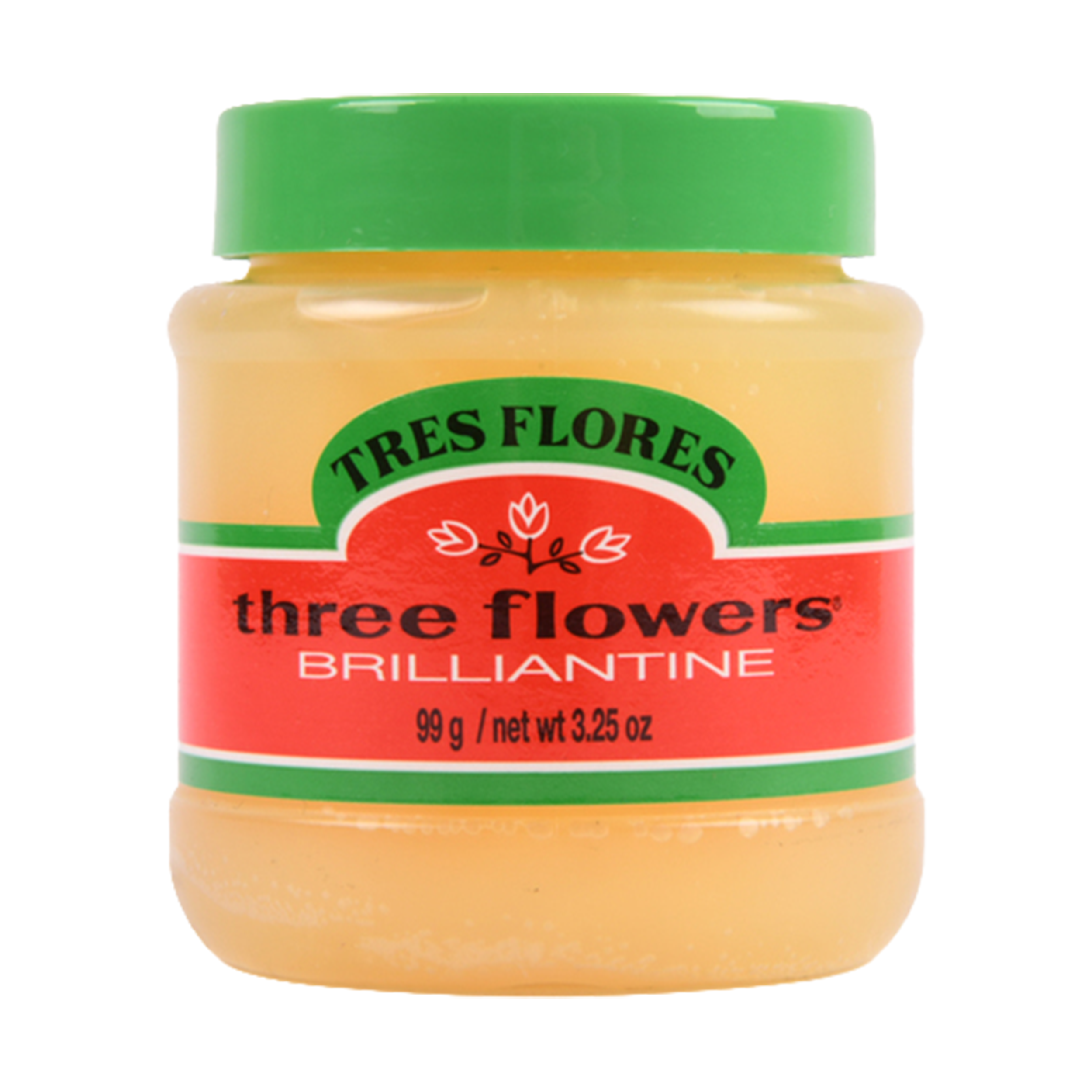 Tres Flores Three Flowers brilliantine hair dressing 3.25 oz jar – classic hair pomade for shine
