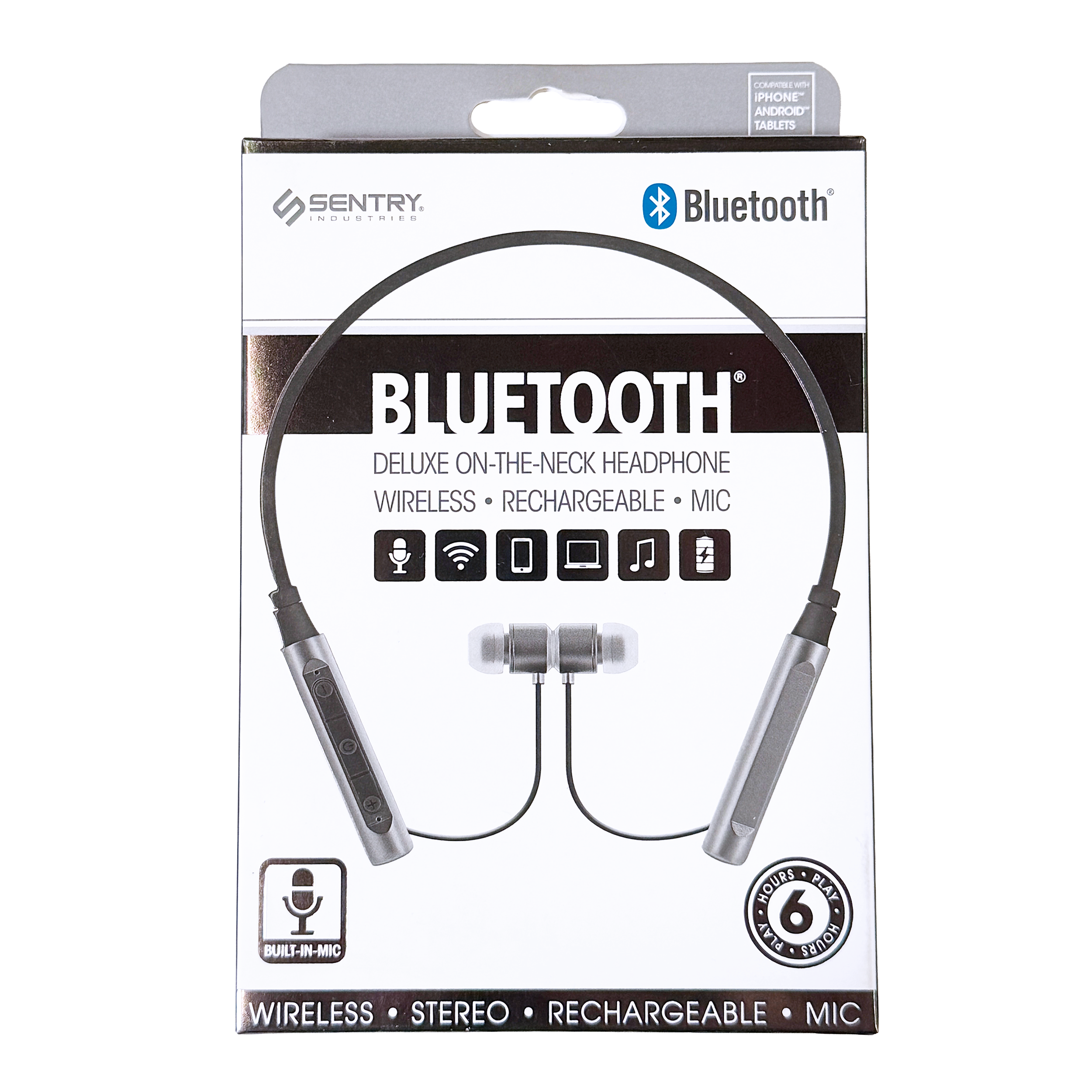 Sentry BT910 around the neck bluetooth headphones wireless neckband headset with mic
