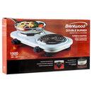 DOUBLE BURNER WHITE 1500WATT