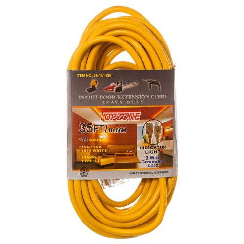 EXTENSION CORD 35FT YELLOW INDOOR/OUT #06-TL1435(1 Count)