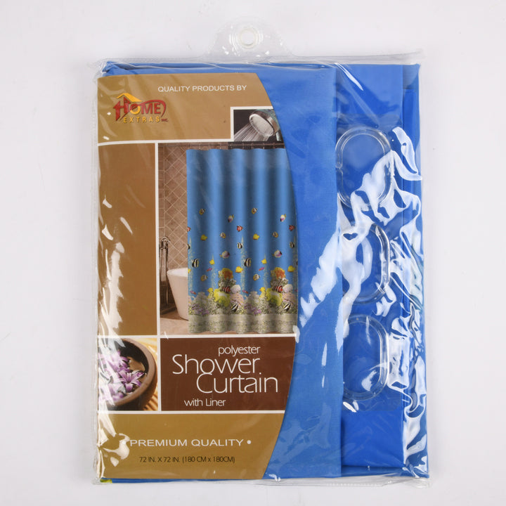 SHOWER CURTAIN W/ LINER ASST #SIE-35(1 Count)