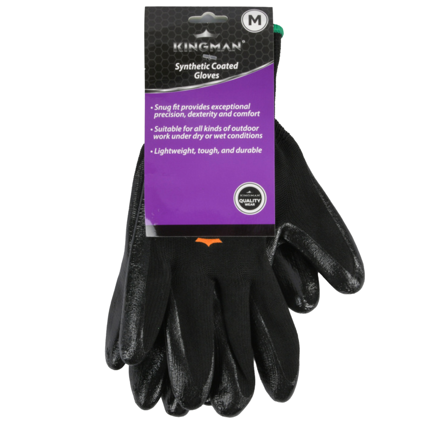 Kingman Nitrile Utility Gloves, Medium (12 Pack)
