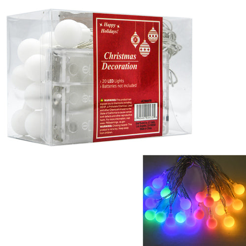 HX XM 20 LED ROUND BALL MULTI LIGHT W/ BATTERY OPERATED (36 PACK)