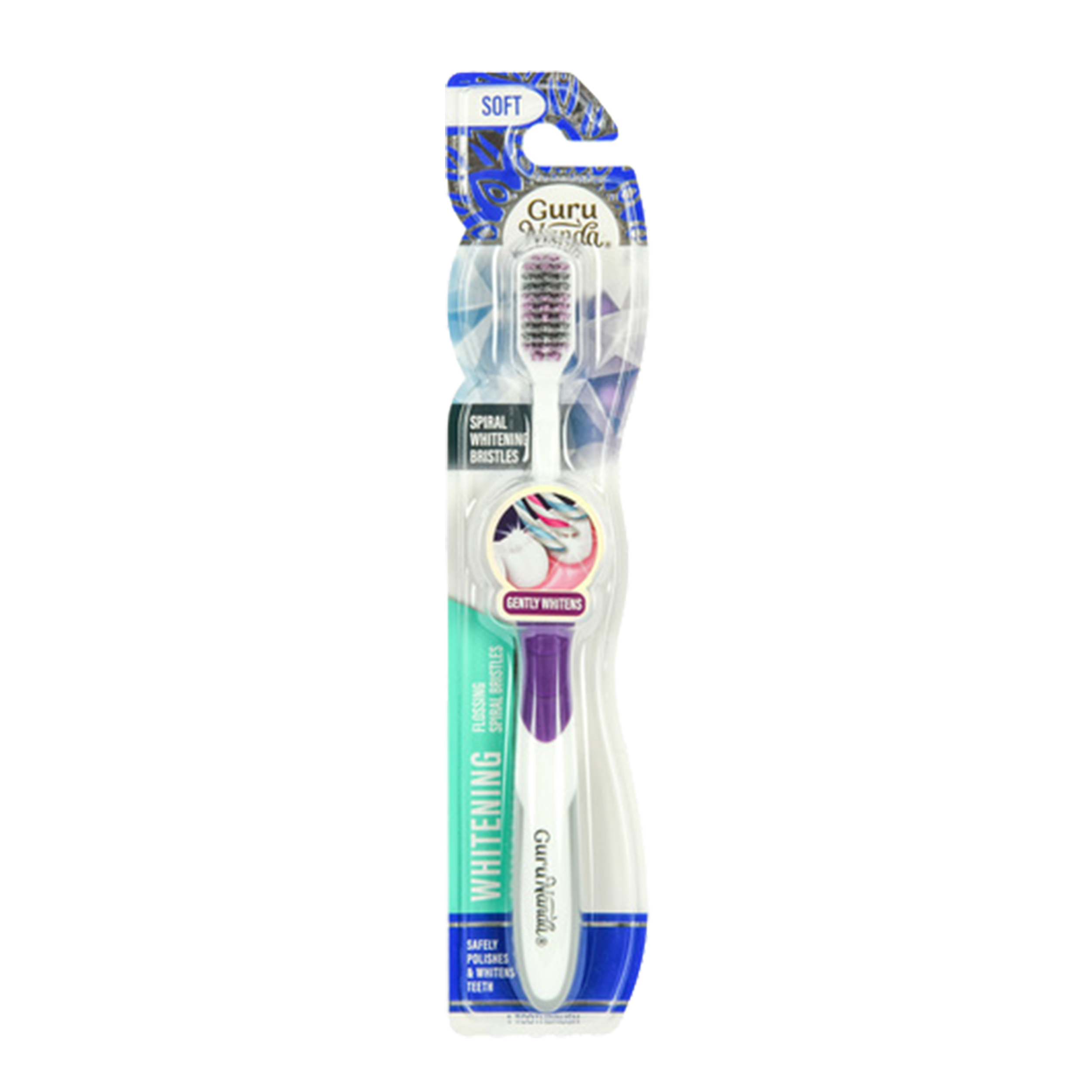 GURUNANDA SPIRAL WHITENING TOOTHBRUSH SOFT (Pack Of 1)