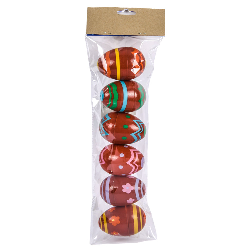 Easter Egg 6pk Chocolate Finish - 5.3 * 7.8 CM (36 pack)