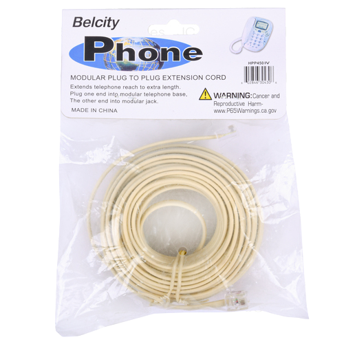 BELCITY PHONE MODULAR PLUG EXTENSION CORD (12 PACK)