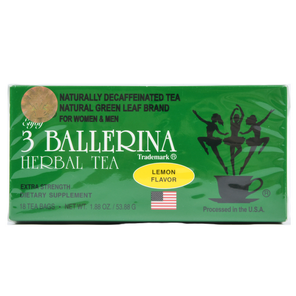 3 Ballerina Herbal Tea Lemon Flav 18ct 1.88oz (36 Pack)