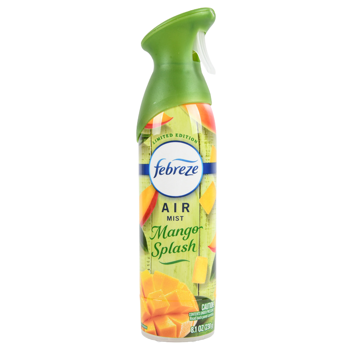 Febreze Air Mist Mango Splash 8.1 oz – Tropical mango scented air freshener spray