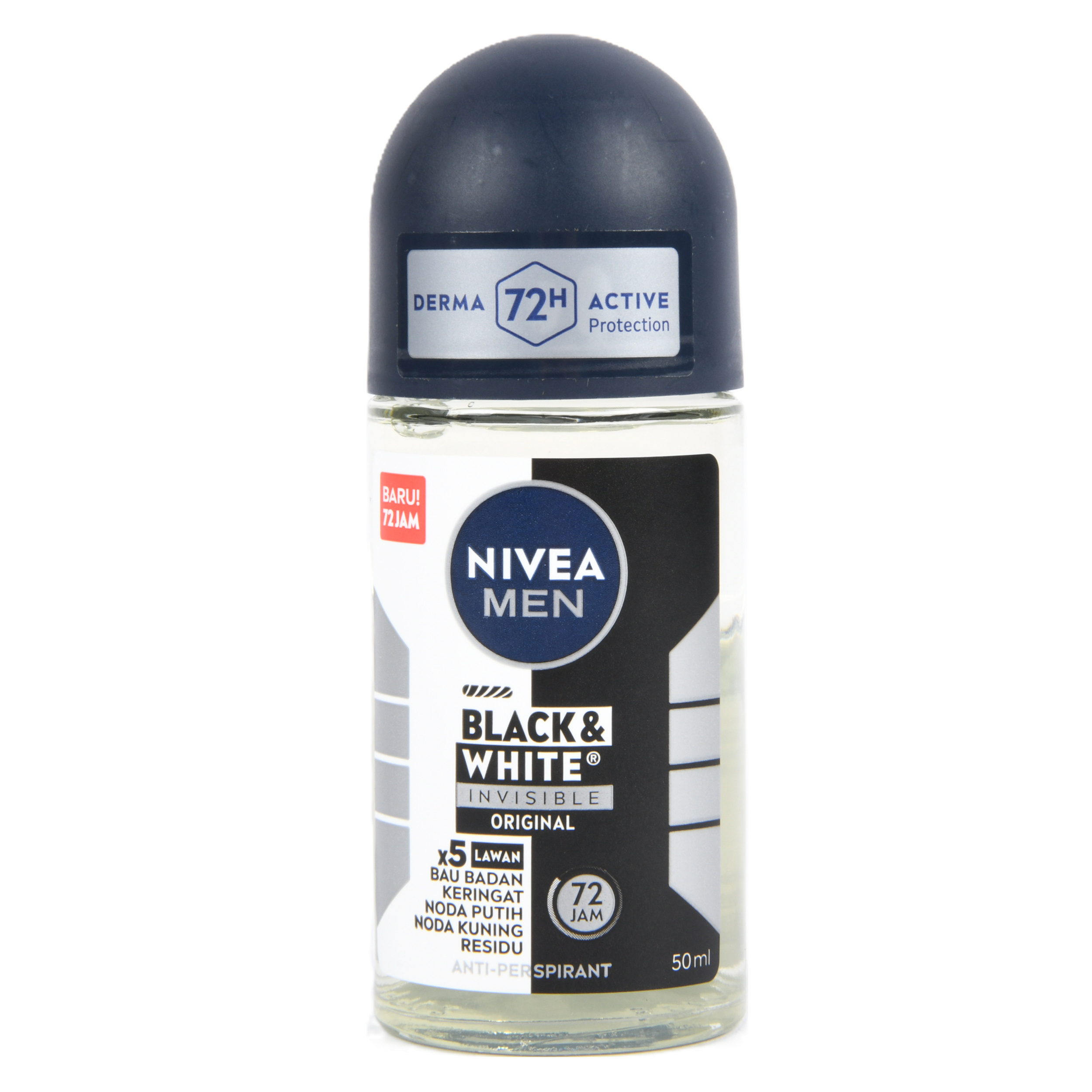NIVEA Men Black and White Original roll on deodorant 50ml 72 hour antiperspirant anti stain