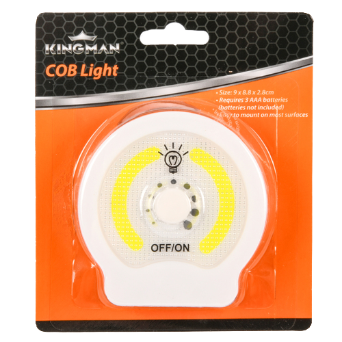 Kingman Cob Wall Light W/Turn Switch Rd & Battery Operated (Pack Of 24)