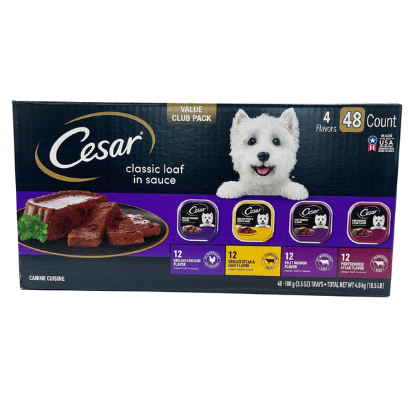 CESAR DOG FOOD CLASSIC LOAF IN SAUCE VARIETY PACK 3.5 OZ (48 Pack)