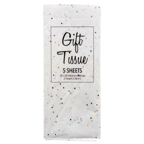 HX GIFT TISSUE PAPER SPARKLE 5CT WHITE (12 PACK)