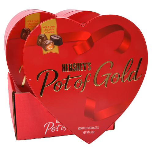 Hershey's Pot of Gold Asst Milk & Dark Chocolate 8.5oz (6 Pack)