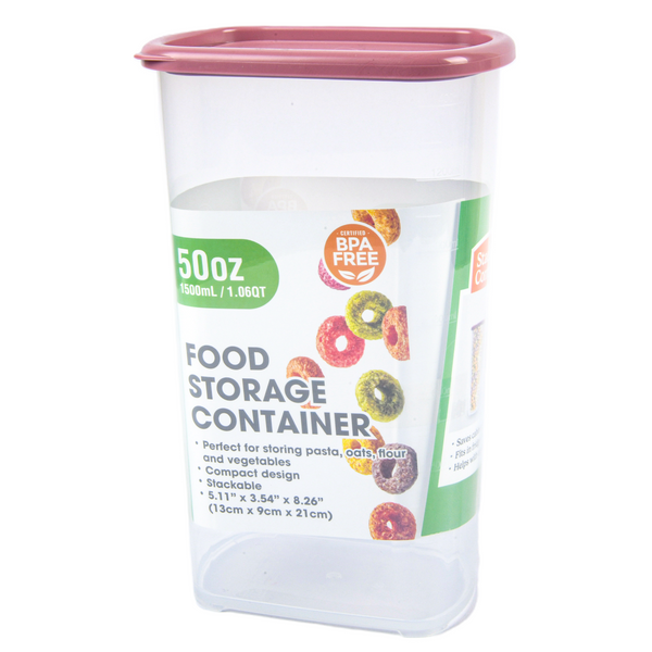 PLASTIC FOOD CONTAINER (REFRIGERATOR POKET)1.5L (12 Pack)