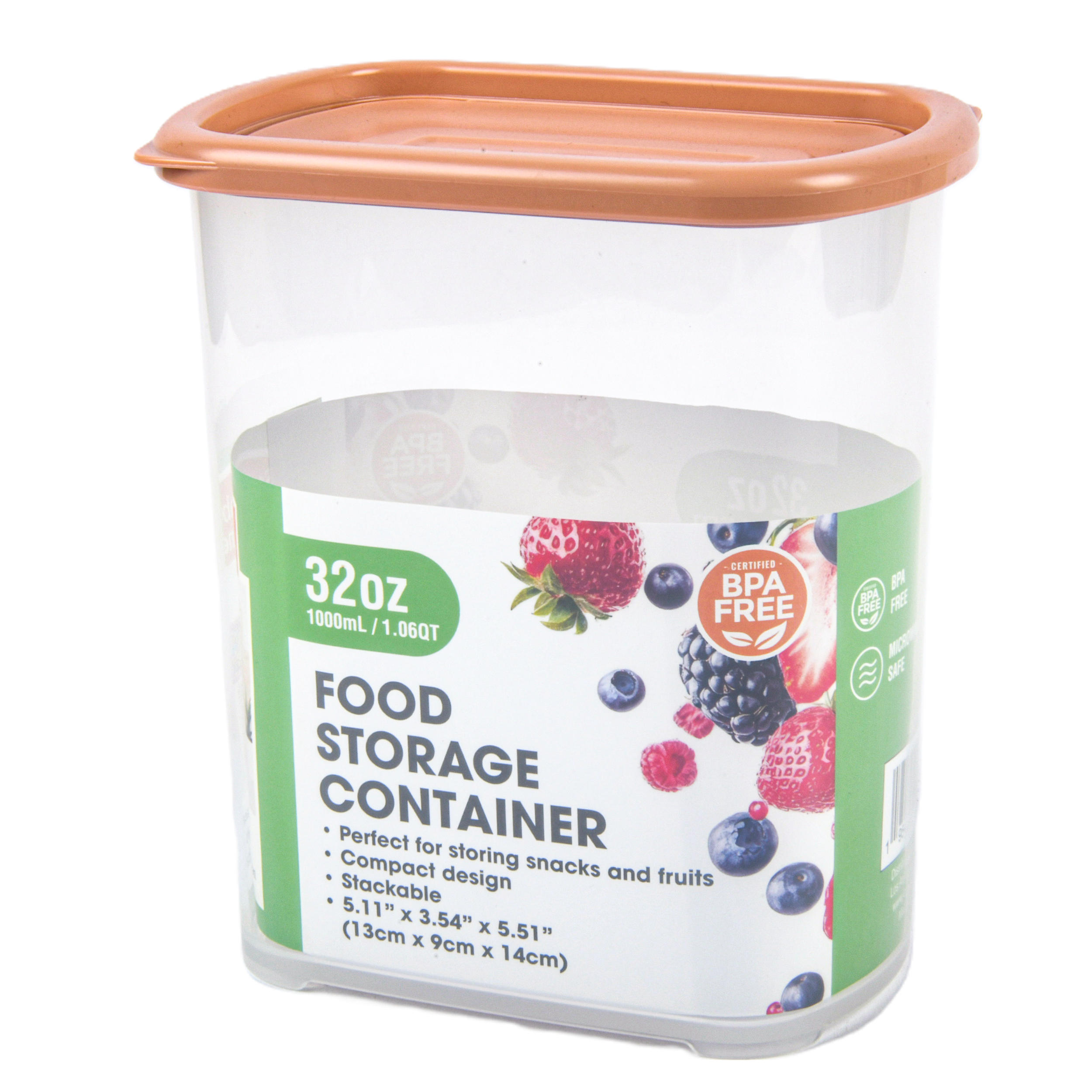 PLASTIC FOOD CONTAINER (REFRIGERATOR POKET)1.0L (12 Pack)