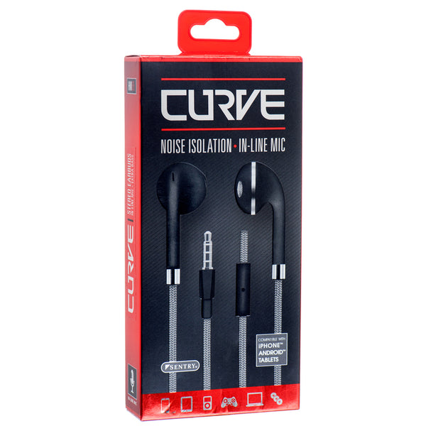 STEREO EARBUDS CURVE #HM675(1 Count)