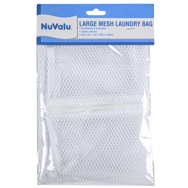 NuValu Large Mesh Laundry Bag 24 Pack – Heavy‑duty mesh wash bags with zipper for delicates and clothing protection