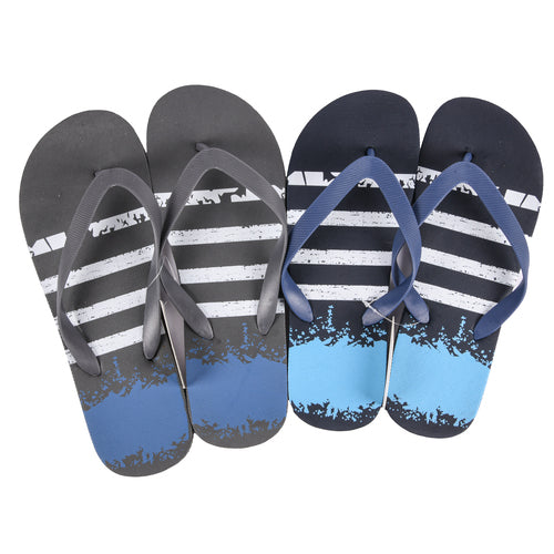 HS STRIPPED MENS SANDALS ASST SIZES