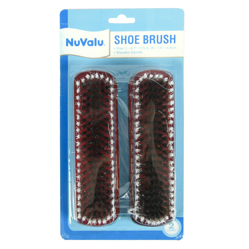 Nuvalu Shoe Brush 6.7"X1.9" 2Pc (Pack Of 1)