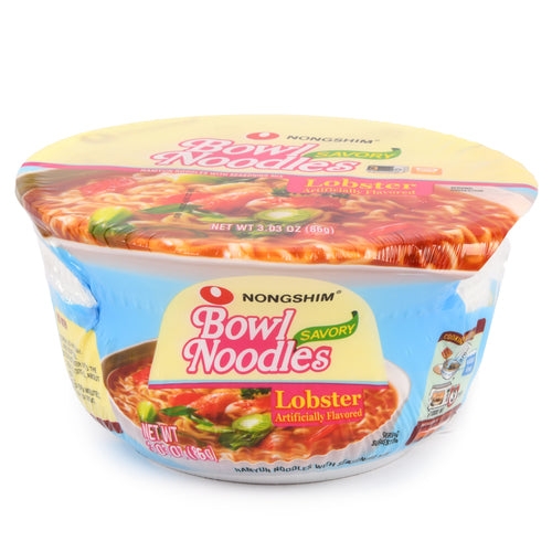 Nongshim bowl noodle savory lobster flavor 3oz Korean instant ramen soup bowl pack