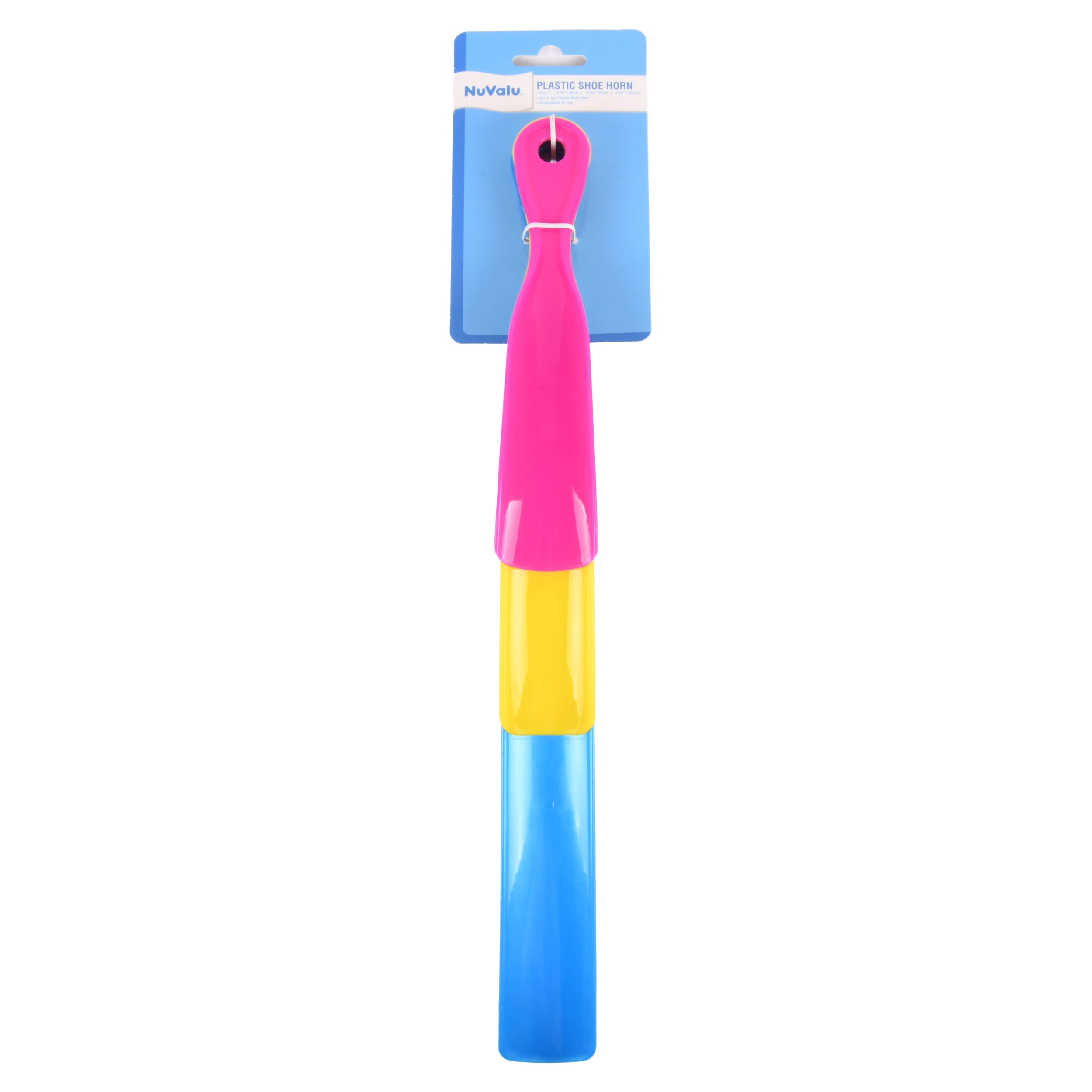 Nuvalu Plastic Shoe Horn 3Pc Set (24 Pack)