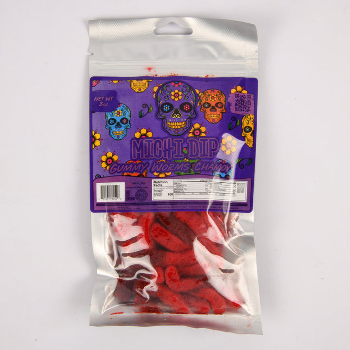 MICHI DIP GUMMY WORMS CHAMOY 8oz(1 Count)