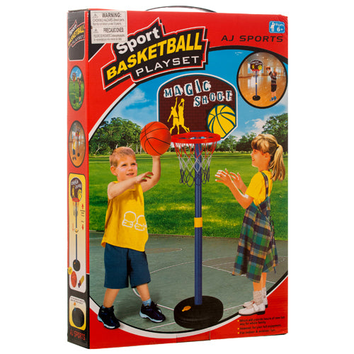 BASKETBALL PLAY SET ADJUSTABLE HEIGHT #AJ3027BK(1 Count)