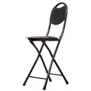 METAL FOLDING CHAIR BLACK W/CUSHION