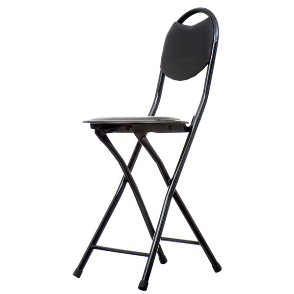 METAL FOLDING CHAIR BLACK W/CUSHION #DM1320(1 Count)
